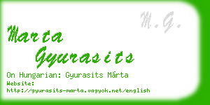 marta gyurasits business card
